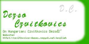 dezso czvitkovics business card